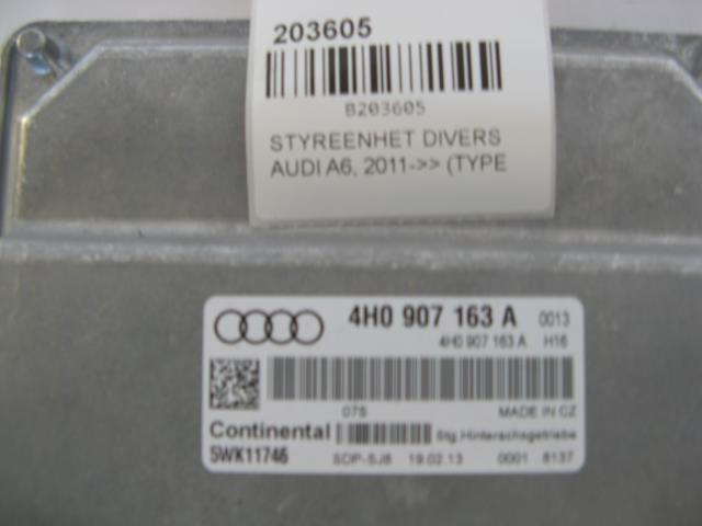 Styreenhet diverse til Audi A6 2011-2014 (Type IV, Fase 1) (C7) (C7) (CONTINENTAL|4H0 907 163 A|)