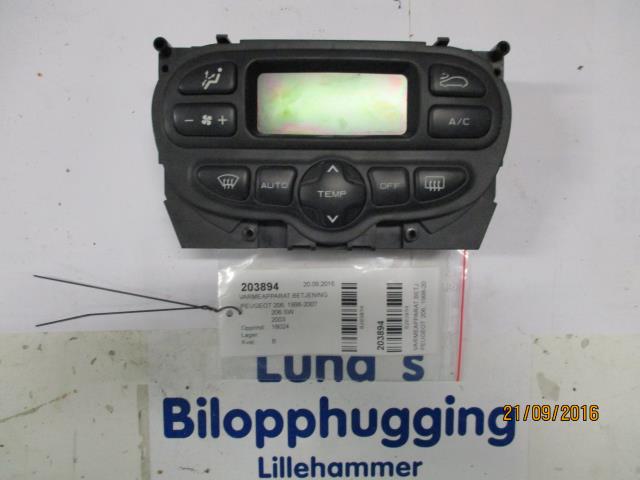 Varmeapparat betjening til Peugeot 206, 1998-2007  (BEHR|B1115 01)