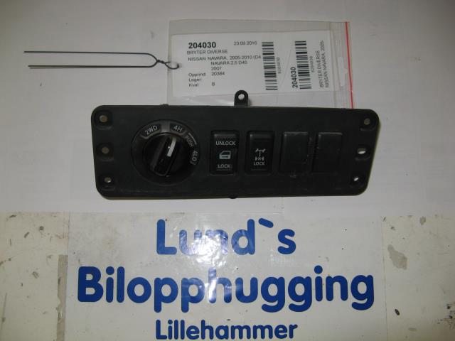 Bryter diverse til Nissan Navara, 2005-2010 (Fase 1) (D40) (D40) 
