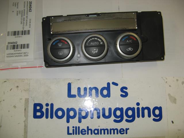 Varmeapparat betjening til Nissan Navara, 2005-2010 (Fase 1) (D40) (D40) (27500EA51A)