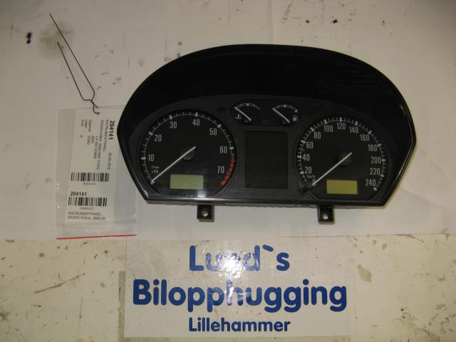 Instrumentpanel til Škoda Fabia, 2000-2007 (Type I)  (6Y1 919 870 B)