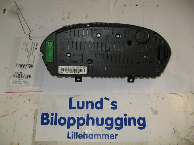 Instrumentpanel til Škoda Fabia 2000-2007 (Type I)  (6Y1 919 870 B|)