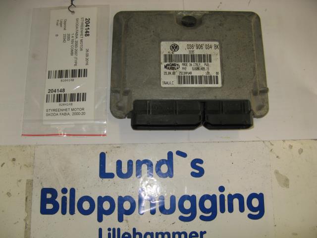 Styreenhet motor til Škoda Fabia, 2000-2007 (Type I)  (MAGNETIMARELLI|036 906 034 BK)
