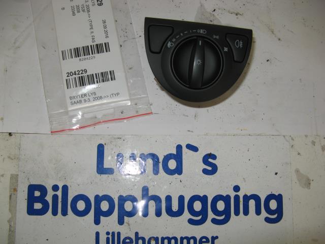 Bryter lys til Saab 9-3, 2008-2011 (Type II, Fase 2) (12774376)