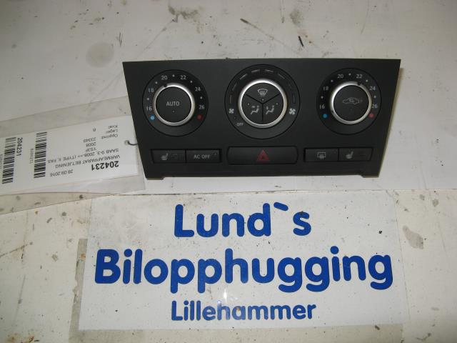 Varmeapparat betjening til Saab 9-3, 2008-2011 (Type II, Fase 2) (12772892 BS)