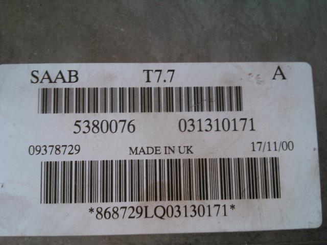 Styreenhet motor til Saab 9-5 2001-2005 (Type I, Fase 2)  (5167234|5380076|031310171)