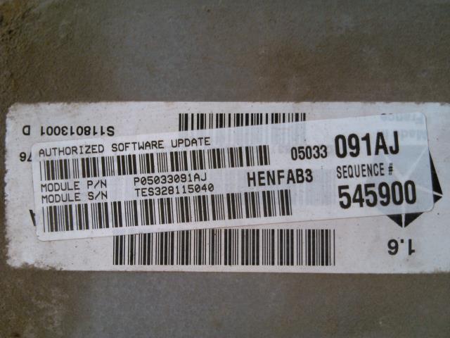 Styreenhet motor til Chrysler PT Cruiser 2000-2006 (05033 091AJ|P05033091AJ|TES328115040)
