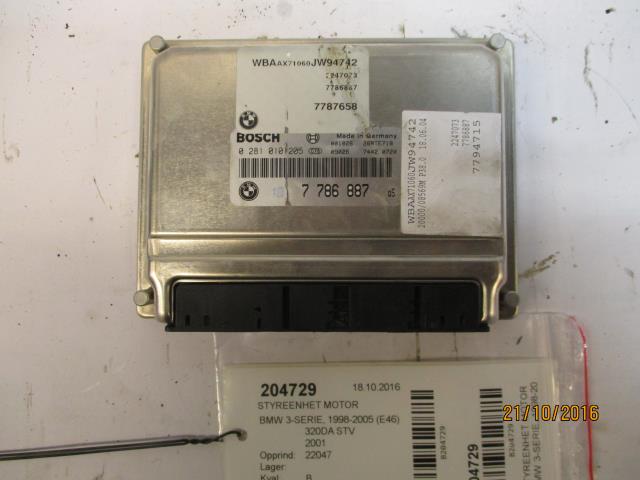 Styreenhet motor til BMW 3-Serie 1998-2005 (E46) (E46) (BOSCH|0281010205|7786887|)