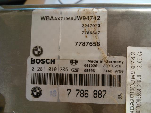 Styreenhet motor til BMW 3-Serie 1998-2005 (E46) (E46) (BOSCH|0281010205|7786887|)