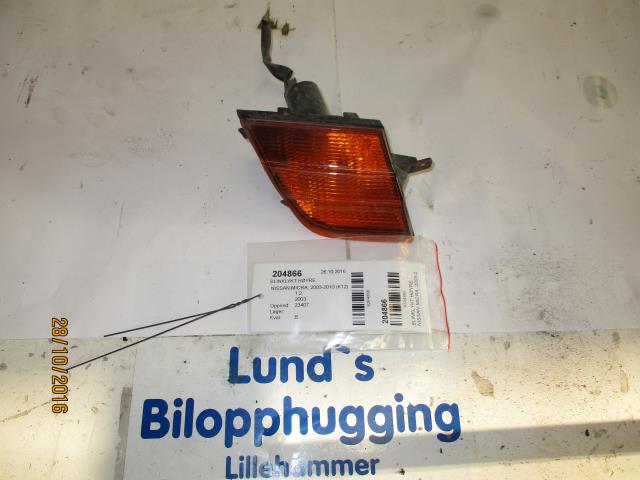 Blinklykt høyre til Nissan Micra, 2003-2010 (K12) (K12) 