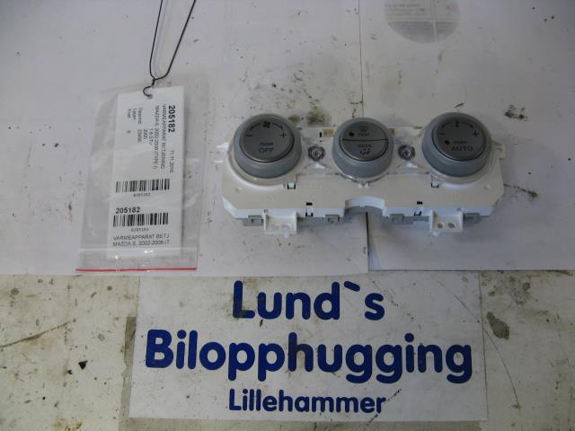 Varmeapparat betjening til Mazda 6, 2002-2008 (Type I)  