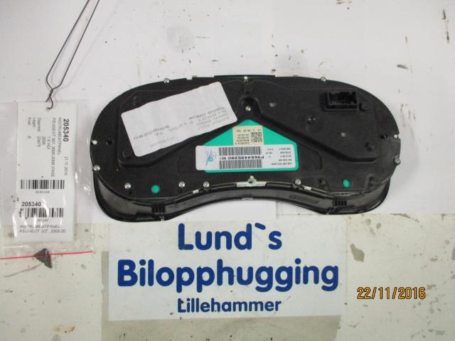 Instrumentpanel til Peugeot 307 2005-2008 (Fase 2)  (P9654485280|)