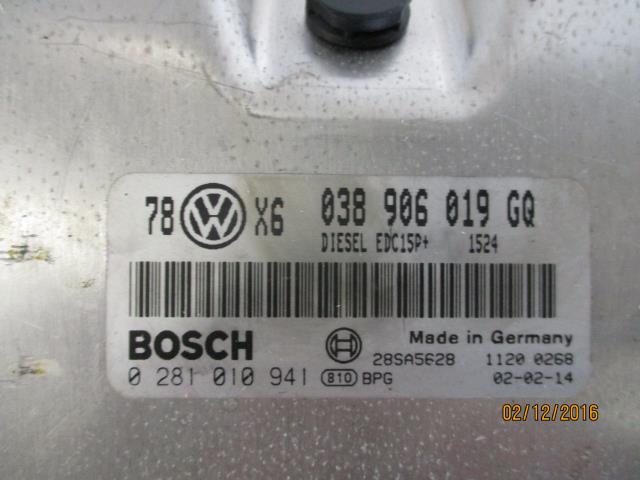 Styreenhet motor til VW Passat 2001-2005 (B5,3BG) (B5,3BG) (BOSCH|0 281 010 941|038906109GQ|)