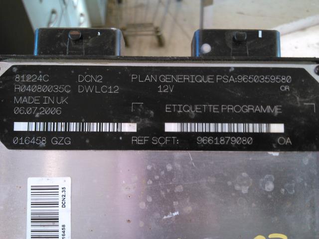 Styreenhet motor til Peugeot Partner 2002-2008 (Type I, Fase 2) (LUCAS|9661879080|)