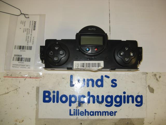 Varmeapparat betjening til Renault Scenic, 2003-2009 (Type II)  (VALEO|8200344841)