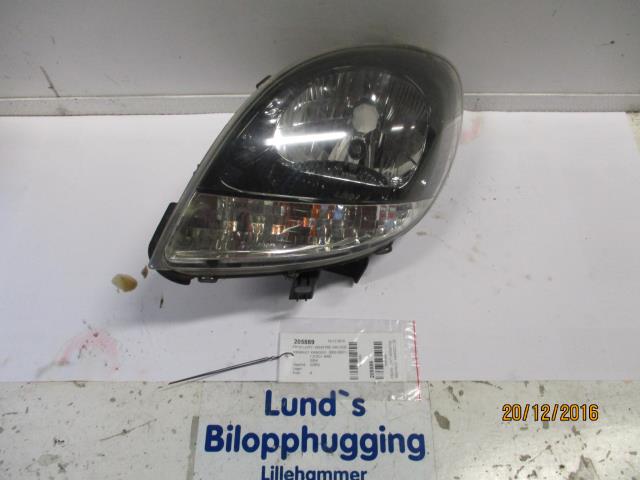 Frontlykt venstre halogen til Renault Kangoo, 2003-2007 (Type I, Fase 2)