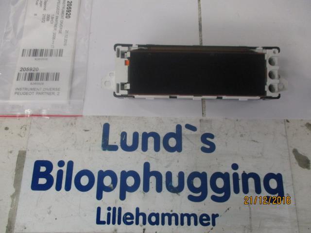 Instrument diverse til Peugeot Partner, 2008-2015 (Type II, Fase 1)  (9664483980-00)