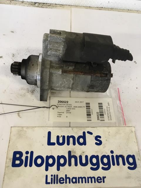 Starter diesel til Škoda Octavia, 2005-2008 (Type II, Fase 1)  