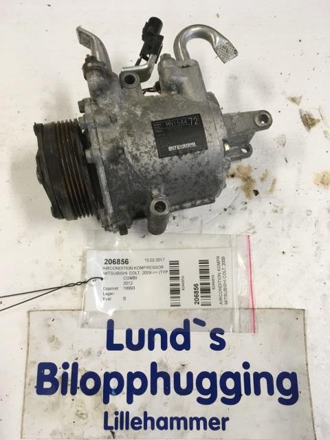 Aircondition kompressor til Mitsubishi Colt, 2009-2013 (Type VII, Fase 2)  (MITSUBISHI|MN1644 72)
