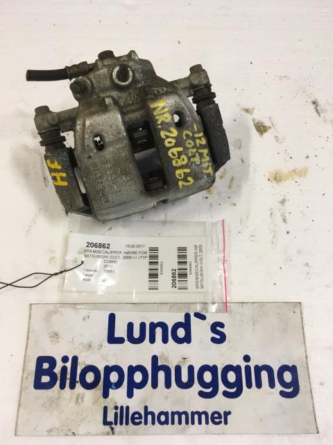 Bremsecaliper høyre foran til Mitsubishi Colt, 2009-2013 (Type VII, Fase 2)  