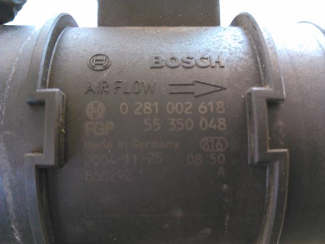 Luftmengde/luftmassemåler til Opel Astra H 2004-2009  (BOSCH|0281002618|55350048|)