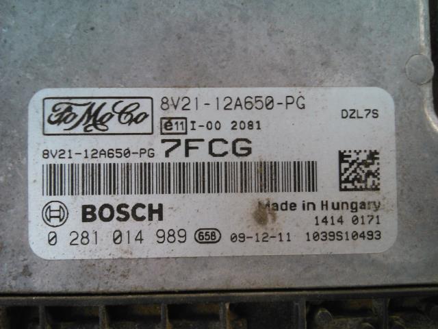 Styreenhet motor til Ford Fiesta 2008-2012 (Type VI, Fase 1)  (BOSCH|0281014989|8V21-12A650-PG|)