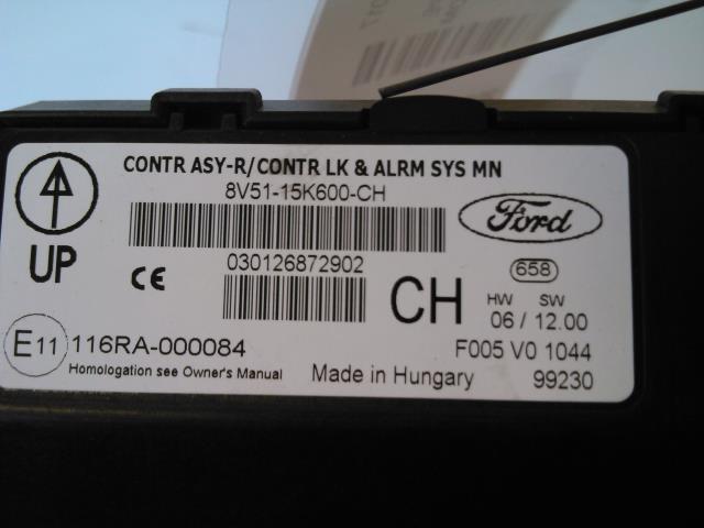 Styreenhet diverse til Ford Fiesta 2008-2012 (Type VI, Fase 1)  (BOSCH|8V51-15K600-CH|030126872902|)