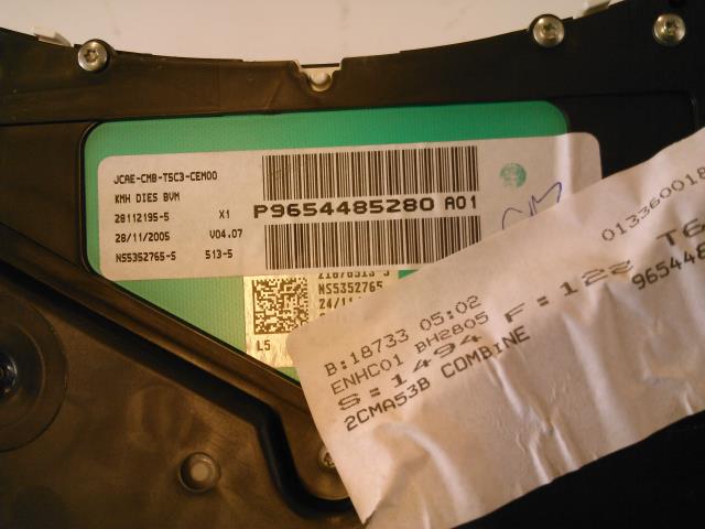 Instrumentpanel til Peugeot 307 2005-2008 (Fase 2) (SAGEM|9654485280|)