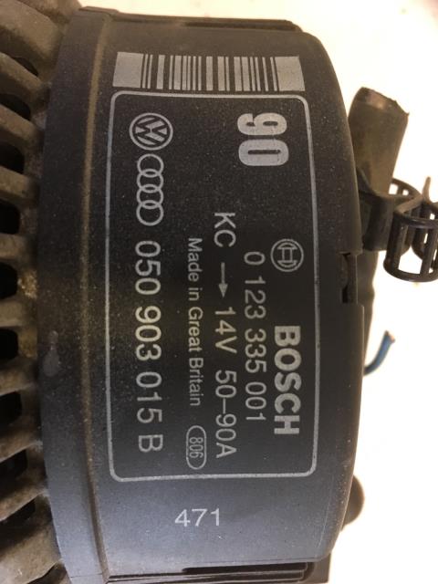 Dynamo til Audi 80 1992-1995  (BOSCH|0 123 335 001|050903015 B|)
