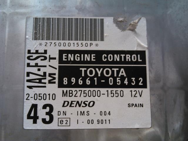 Styreenhet motor til Toyota Avensis 2000-2003 (Type I, Fase 2)  (DENSO|89661-05432|MB275000-1550|)