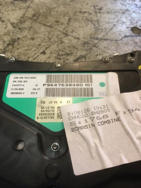 Instrumentpanel til Peugeot 307 2001-2004 (Fase 1)  