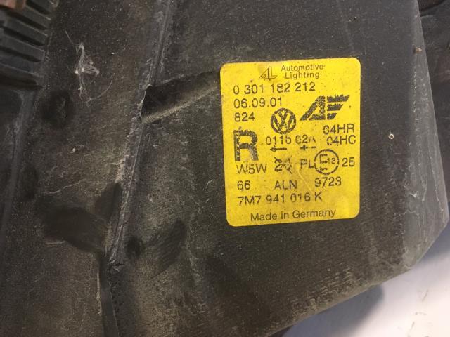 Frontlykt høyre halogen til Seat Alhambra 2001-2010  