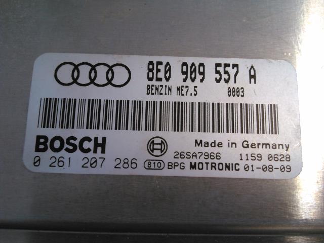 Styreenhet motor til Audi A4 2001-2004 (Type II) (B6) (B6) (BOSCH|0261207286|8E0909557A|)