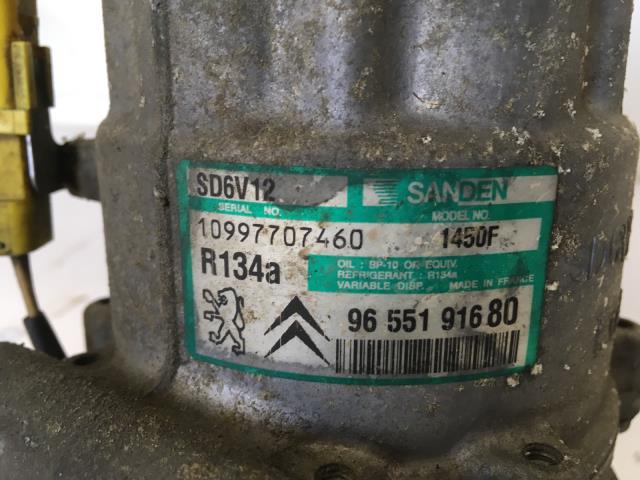 Aircondition kompressor til Citroën C3, Pluriel 2003-2010  (SANDEN|9655191680|)