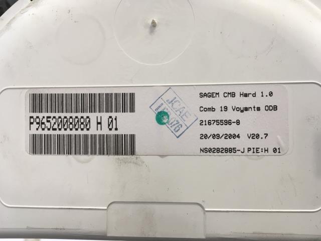 Instrumentpanel til Citroën C3, Pluriel 2003-2010  (P9652008080|)