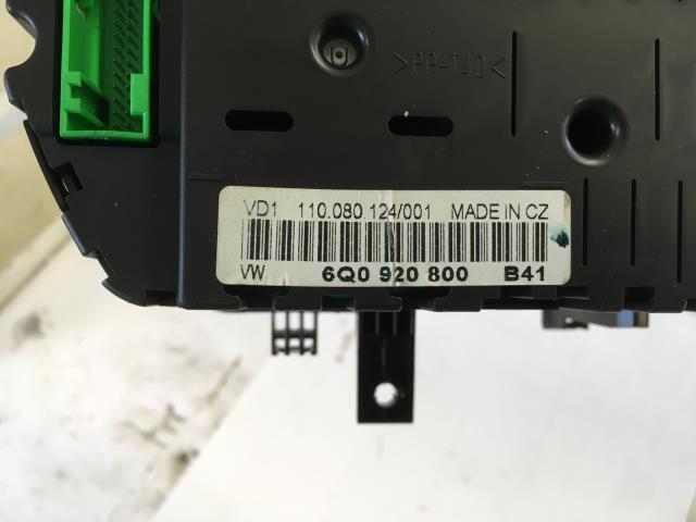 Instrumentpanel til VW Polo 2002-2005 (Type IV, Fase 1)  (VDO|6Q0920800|)