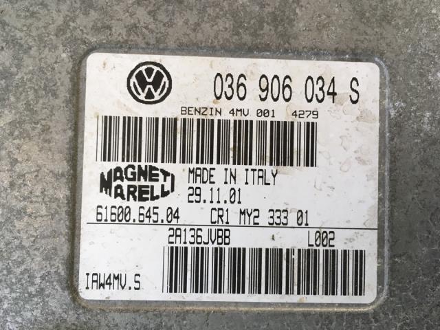 Styreenhet motor til VW Polo 2002-2005 (Type IV, Fase 1)  (MAGNETIMARELLI|036906034S|)
