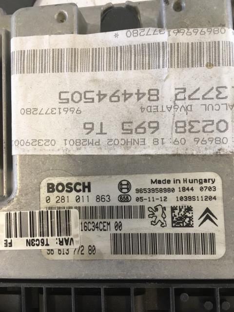 Styreenhet motor til Peugeot 307 2005-2008 (Fase 2)  (BOSCH|0281011863|)