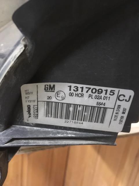 Frontlykt venstre halogen til Opel Vectra C 2005-2008 (Type II)  