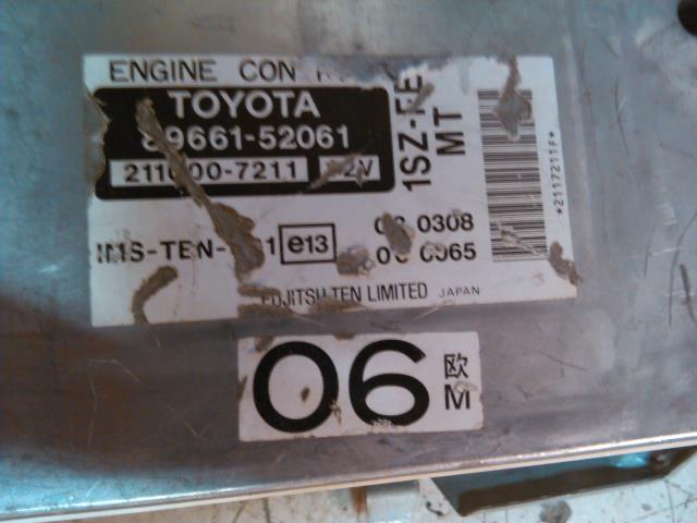 Styreenhet motor til Toyota Yaris 1999-2003 (Type I, Fase 1)  (FUJITSU TEN LIMITED|89661-52061|211000-7211|)