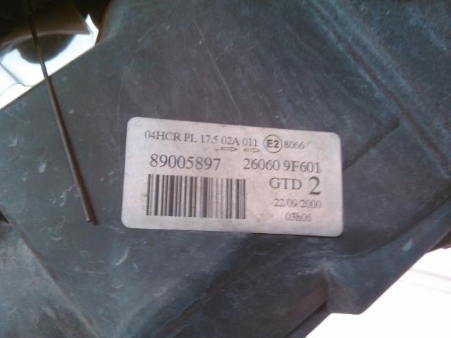 Frontlykt venstre halogen til Nissan Primera 1999-2002 (Fase 2) (P11) (P11)