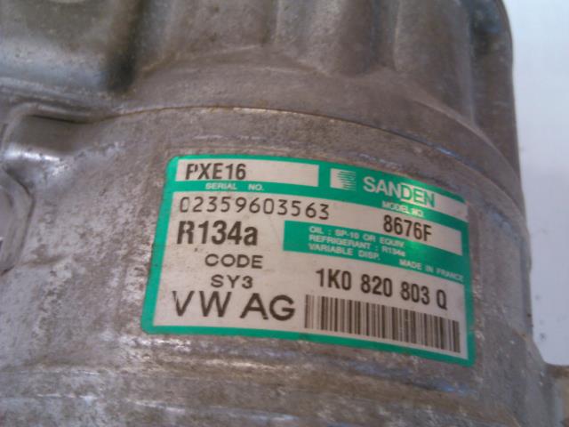 Aircondition kompressor til Audi A3 2003-2008 (Type II, Fase 1)  (SANDEN|1K0820803Q|)