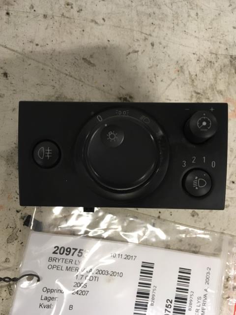 Bryter lys til Opel Meriva A, 2003-2010  (LK|93394756)