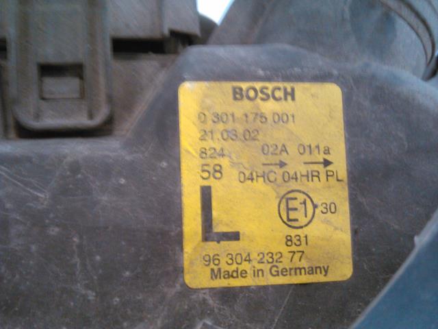 Frontlykt venstre halogen til Peugeot 406 1999-2004 (Fase 2)  