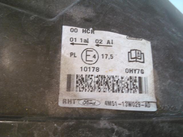 Frontlykt høyre halogen til Ford Focus 2004-2007 (Type II, Fase 1)  (4M51-13W029-AD|)