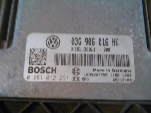 Styreenhet motor til VW Touran 2003-2006 (Type I, Fase 1)  (BOSCH|03G906016|0281012251|)