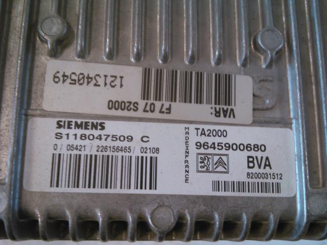 Styreenhet girkasse til Citroën C5 2001-2004 (Type I, Fase 1)  (SIEMENS|9645900680|)