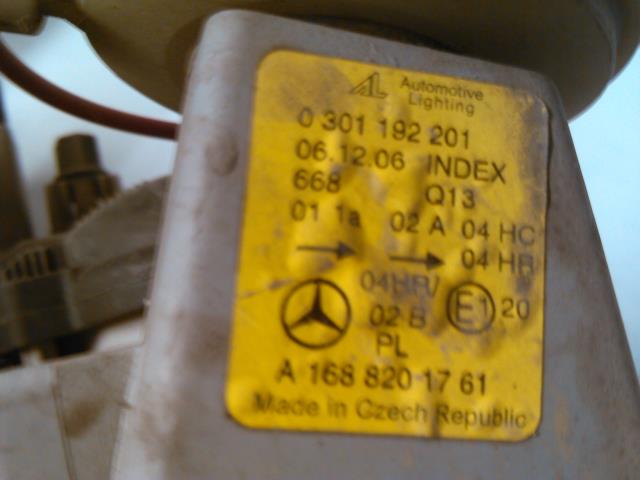 Frontlykt venstre halogen til Mercedes A-Klasse 1998-2004 (W168) (W168) 