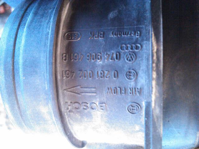 Luftmengde/luftmassemåler til VW Touran 2003-2006 (Type I, Fase 1)  (BOSCH|0 281 002 461|074 906 461 B|)