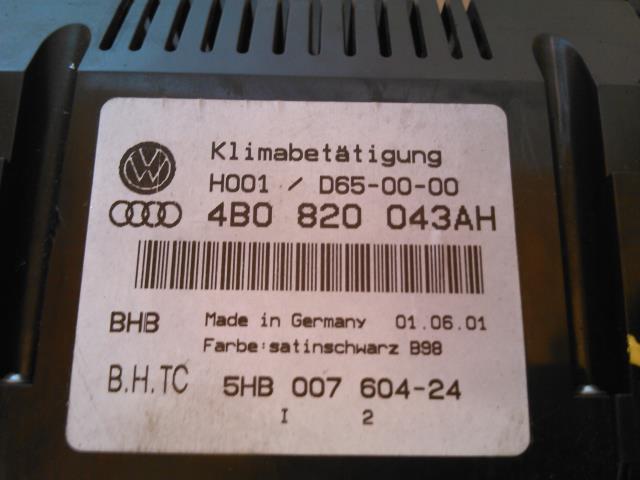 Varmeapparat betjening til Audi A6, Allroad 2000-2005 (Type I) (C5) (C5)